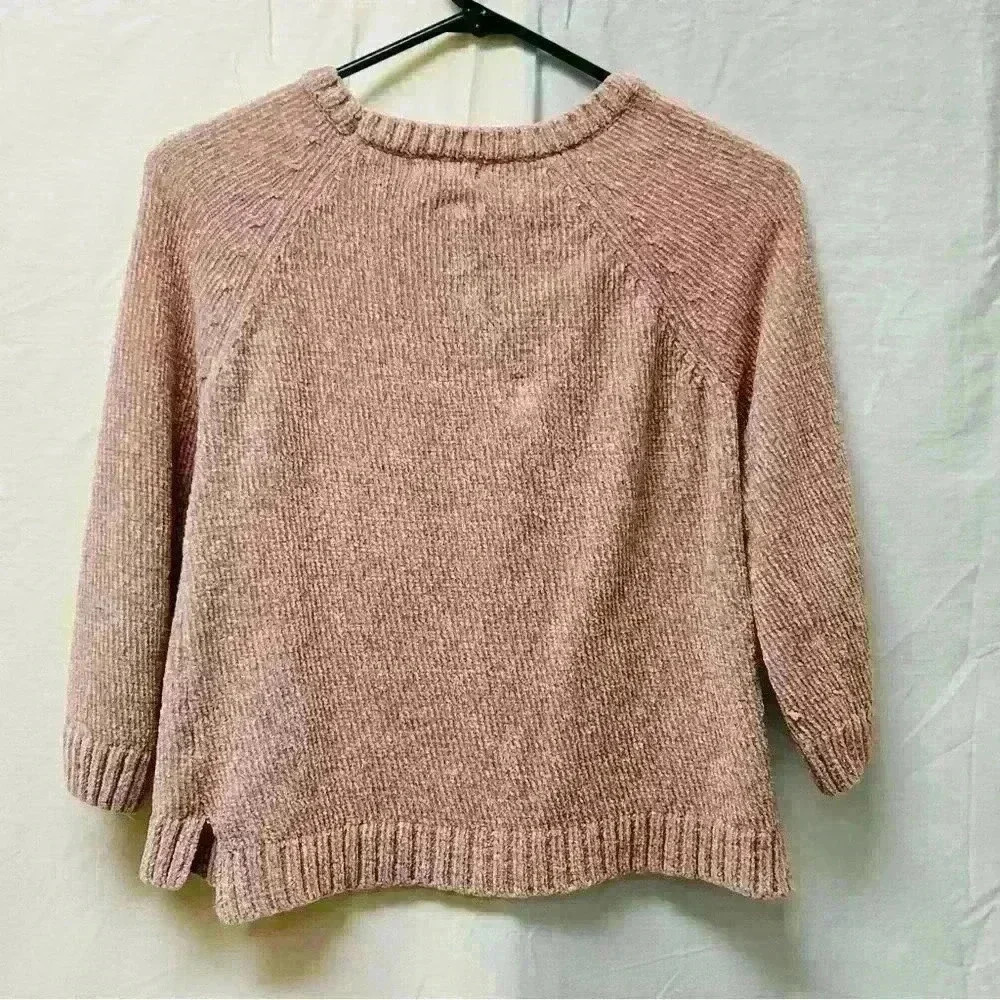Btween little girls pink sweater with flower patch size 10 - Picture 6 of 9